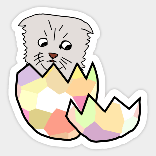 Not a Cat Hatching from Easter Egg Sticker